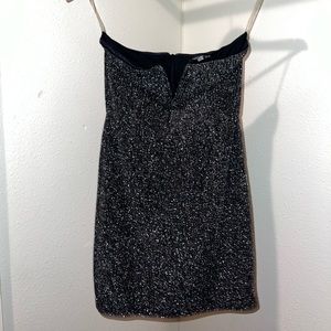 Kendall & Kylie Sparkly Strapless Dress